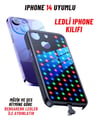Apple Iphone 14 Uyumlu Rgb LED Işıklı Siyah Telefon Kılıfı