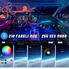 Araç İçi Torpido Atmosfer Ambiyans RGB Neon Kayar LED Şerit 465 Modlu Set Bluetooth APP Kontrollü