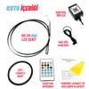 Araç İçi Torpido RGB Kayar Led Şerit 64 Farklı Renk Kumanda Ve APP Kontrollü 110 Cm Kayar Ambiyans LED Işık