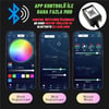 Araç İçi Torpido RGB Kayar Led Şerit 64 Farklı Renk Kumanda Ve APP Kontrollü 110 Cm Kayar Ambiyans LED Işık