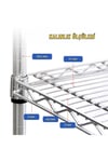 Ayarlanabilir 4 Katlı Depo Rafı 122x53x183 Cm Kiler Mutfak Balkon Çiçeklik Ofis Çelik Tel Raf