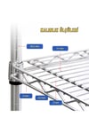 Ayarlanabilir 4 Katlı Depo Rafı 152x53x183 Cm Kiler Mutfak Balkon Çiçeklik Çelik Tel Raf