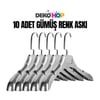 Bayan Ceket Gömlek Askısı GÜMÜŞ Renk 10 ADET 38 Cm Genişlik