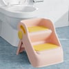 Çocuk Taburesi Katlanabilir Kaymaz İki Basamaklı Merdiven Çocuk Banyo Tuvalet Lavabo Yükseltici Pembe