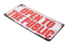 Dekoratif Metal Tabela Retro Dekor Duvar Süsü OPEN THE PUBLIC 30X15 Cm
