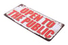 Dekoratif Metal Tabela Retro Dekor Duvar Süsü OPEN THE PUBLIC 30X15 Cm