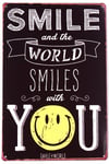 Duvar Dekorasyon Smile Sosyal Retro Vintage Metal Tabela 30x20 CM