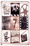 Duvar Dekorasyon Süsü Yazı Sinema Retro Vintage Metal Tabela 30x20 CM