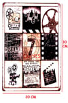 Duvar Dekorasyon Süsü Yazı Sinema Retro Vintage Metal Tabela 30x20 CM