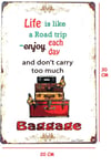 Duvar Dekorasyon Yazı Life is Like Retro Vintage Metal Tabela 30x20 CM