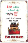 Duvar Dekorasyon Yazı Life is Like Retro Vintage Metal Tabela 30x20 CM