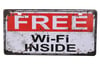 Free Wifi Retro Tabela Dekor Duvar Süsü Metal Tabela 30X15 Cm