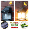Güneş Enerjili Bahçe Aydınlatması Aplik Dekor Solar Ve Sensörlü Bahçe Balkon ve Garaj Lambası