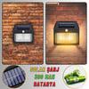 Güneş Enerjili Bahçe Aydınlatması Aplik Dekor Solar Ve Sensörlü Bahçe Balkon ve Garaj Lambası