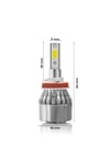 H11 Led Xenon Far Ampulü Beyaz Renk Zenon Led Far