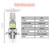 H4 Motosiklet LED Ampul ve LED Işık 12-24V  Beyaz Yüksek Performans Metal Gövde 1500 LM