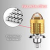 H4 Uzun Kısa Mercekli Motosiklet Otomobil Led Ampul 12-24V Beyaz + Amber Sarı Far Lambası 1500 LM