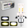 H4 Uzun Kısa Seramik Gövde LED Far Ampul  12-24V Beyaz  Amber Sarı 3 LED Far Lambası 18W 1800 LM