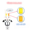 H4 Uzun Kısa Seramik Gövde LED Far Ampul  12-24V Beyaz  Amber Sarı 3 LED Far Lambası 18W 1800 LM