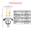 H4 Uzun Kısa Seramik Gövde LED Far Ampul  12-24V Beyaz  Amber Sarı 3 LED Far Lambası 18W 1800 LM