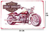 Harley Davidson Baskılı Retro Duvar Dekorasyon Tabela 30x20 Cm