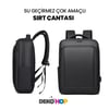 İş Seyahat Okul Laptop Notebook Ipad Sırt Çantası Usb Şarj Girişli Yeni Nesil Çanta SİYAH