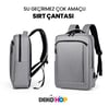 İş Seyahat Okul Laptop Notebook Ipad Sırt Çantası Usb Şarj Girişli Yeni Nesil Çanta AÇIK GRİ