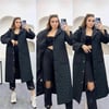Kadın Oversize Kapitone Şişme Uzun Astarlı Mont SİYAH