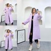 Kadın Oversize Kapitone Şişme Uzun Astarlı Mont MOR