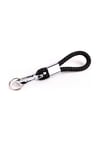 Karabina Anahtarlık Örgü Deri Paslanmaz Metal Bordo