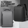 Laptop Notebook Ipad Sırt Çantası Yeni Nesil Usb Şarj Girişli Seyahat ve Günlük Eşya Taşıma Çantası GRİ