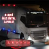 LED Sinyal Lambası Parmak LED 12V-24V 6 Ledli Su Geçirmez Etek Lamba Dorse Kamyon için 10 cm 10 Adet