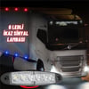 LED Sinyal Lambası Parmak LED 12V-24V 6 Ledli Su Geçirmez Etek Lamba Dorse Kamyon için 10 cm 10 Adet