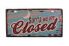 Metal Tabela Dekoratif Retro Dekor Duvar Süsü Sorry We Are Closed 30X15 Cm