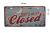 Metal Tabela Dekoratif Retro Dekor Duvar Süsü Sorry We Are Closed 30X15 Cm