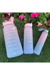 Motivasyonel 3 lü Set Su Matarası 2 lt+900 ml+600 ml Tritan Spor Salonu Suluk