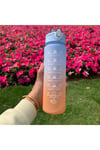 Motivasyonel 3lü Set Su Matarası Su Şişesi Suluk 2lt+900ml+600ml Tritan Spor Salonu Su Şişesi Suluk
