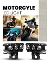 Motosiklet 3 Led Lazer Sis Farı  1 ADET Metal Kasa Baykuş Model Delici Beyaz Sarı Çift Renk 12-80 V