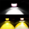 Motosiklet Çakar Modlu Lazer Led Sis Farı 2 ADET Çift Renk Beyaz Sarı Ultra Güçlü Sis Farı