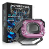 Motosiklet Çakar Modlu Lazer Led Sis Farı 2 ADET Çift Renk Beyaz Sarı Ultra Güçlü Sis Farı