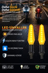 Motosiklet Kristal Model LED Sinyal Lambası Sarı Led Işık Vidalı Montaj