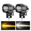 Motosiklet Led Lazer Sis Farı 2 ADET Delici Modifiye Beyaz Sarı Çift Renk 12-80 Volt 
