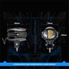 Motosiklet Led Lazer Sis Farı 2 ADET Delici Modifiye Beyaz Sarı Çift Renk 12-80 Volt 