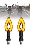 Motosiklet LED Sinyal Lambası Set Üçgen Universal Model 
