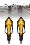 Motosiklet LED Sinyal Lambası Universal Kanat Model Sarı Amber LED Işık Kanat Tasarım Vidalı Montaj 