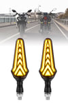Motosiklet LED Sinyal Lambası Universal DRL Kayan Sinyal Ve Gündüz Led Sarı 