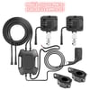 Motosiklet LED Sis Farı Seti Çift Renk Tüm Montaj Aparatları ve Kablo Set ile Kolay Montaj 12-24v 
