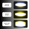 Motosiklet LED Sis Farı Seti Çift Renk Tüm Montaj Aparatları ve Kablo Set ile Kolay Montaj