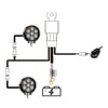 Motosiklet Profesyonel Led Sis Farı Kiti Renk Kapaklı 100w Modlu Beyaz + Kapak İle  Sarı Sis Farı