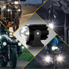 Motosiklet Scooter Mini Sis Farı Set Delici Işık Beyaz Sarı Metal Kasa 12V/24V Led Işık